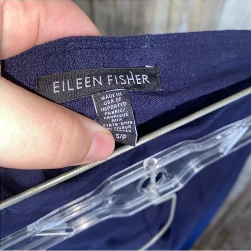 Eileen Fisher Navy Stretch Pants - Picture 5 of 5